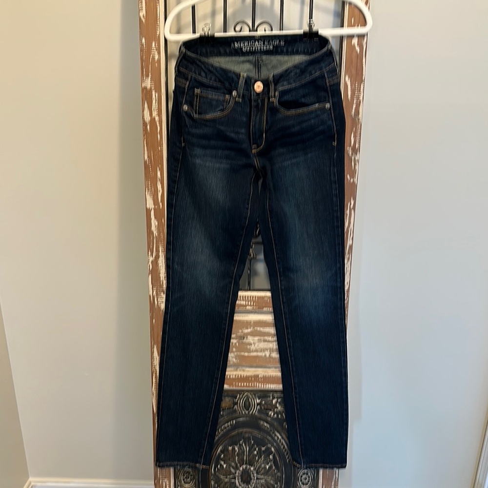 American Eagle Outfitters Blue Skinny Jeans with Modern Fit